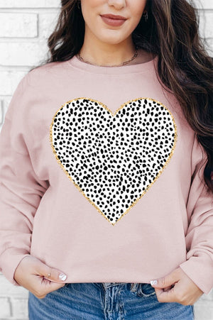 Dalmatian Dot Heart Unisex NuBlend Crew Sweatshirt - Wholesale Accessory Market