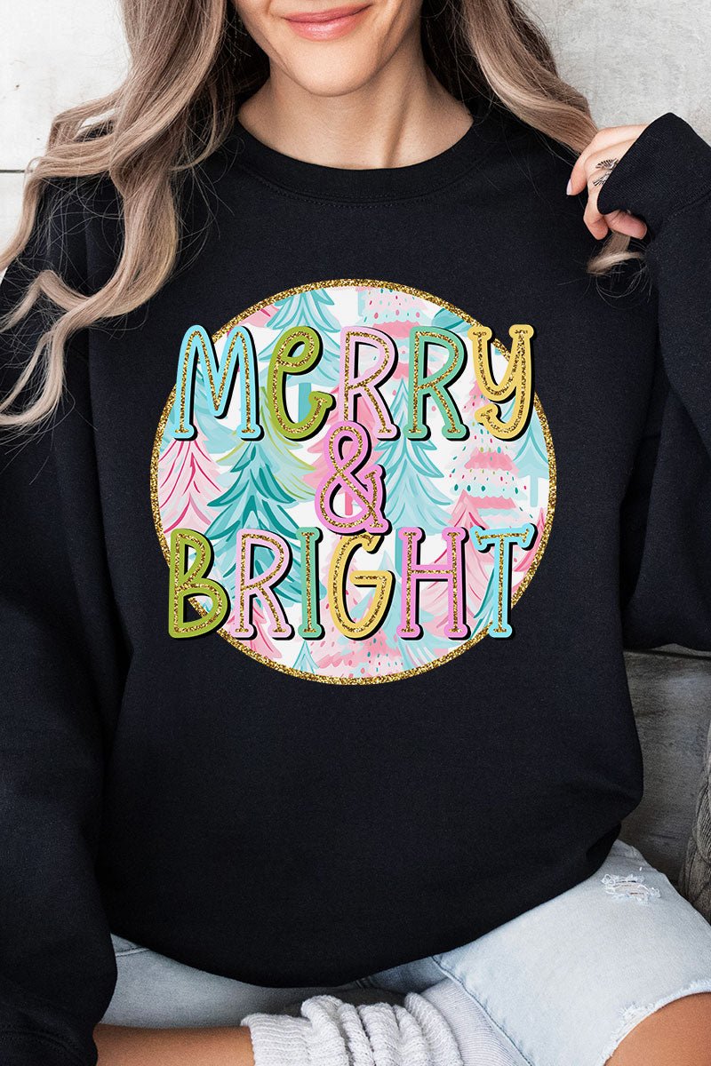 HPV Pastel Merry and Bright Unisex NuBlend Crew Sweatshirt HH M Classic Pink J