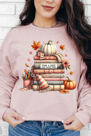 Books Fall Girl Unisex NuBlend Crew Sweatshirt - Wholesale Accessory Market