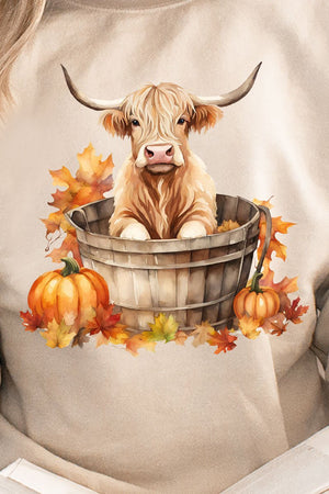 Autumn Highland Cow Unisex NuBlend Crew Sweatshirt - Wholesale Accessory Market