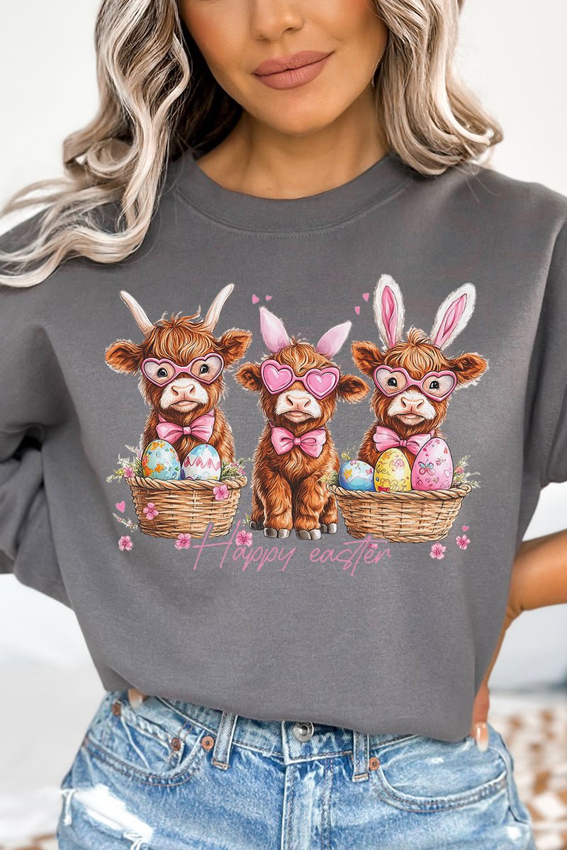 Hoppy Highland Easter Unisex NuBlend Crew Sweatshirt - Wholesale Accessory Market