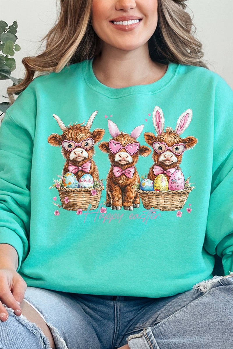 Hoppy Highland Easter Unisex NuBlend Crew Sweatshirt - Wholesale Accessory Market