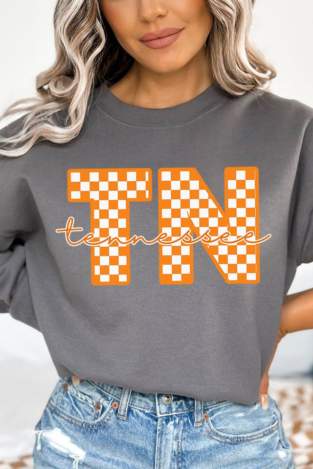 Tennessee Checkered Unisex NuBlend Crew Sweatshirt - Wholesale Accessory Market