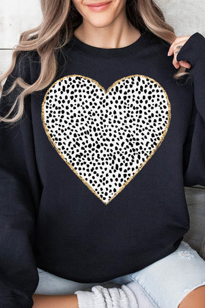 Dalmatian Dot Heart Unisex NuBlend Crew Sweatshirt - Wholesale Accessory Market