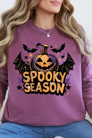 Pumpkin Spooky Season Comfort Colors Heavyweight Long T-Shirt - Wholesale Accessory Market