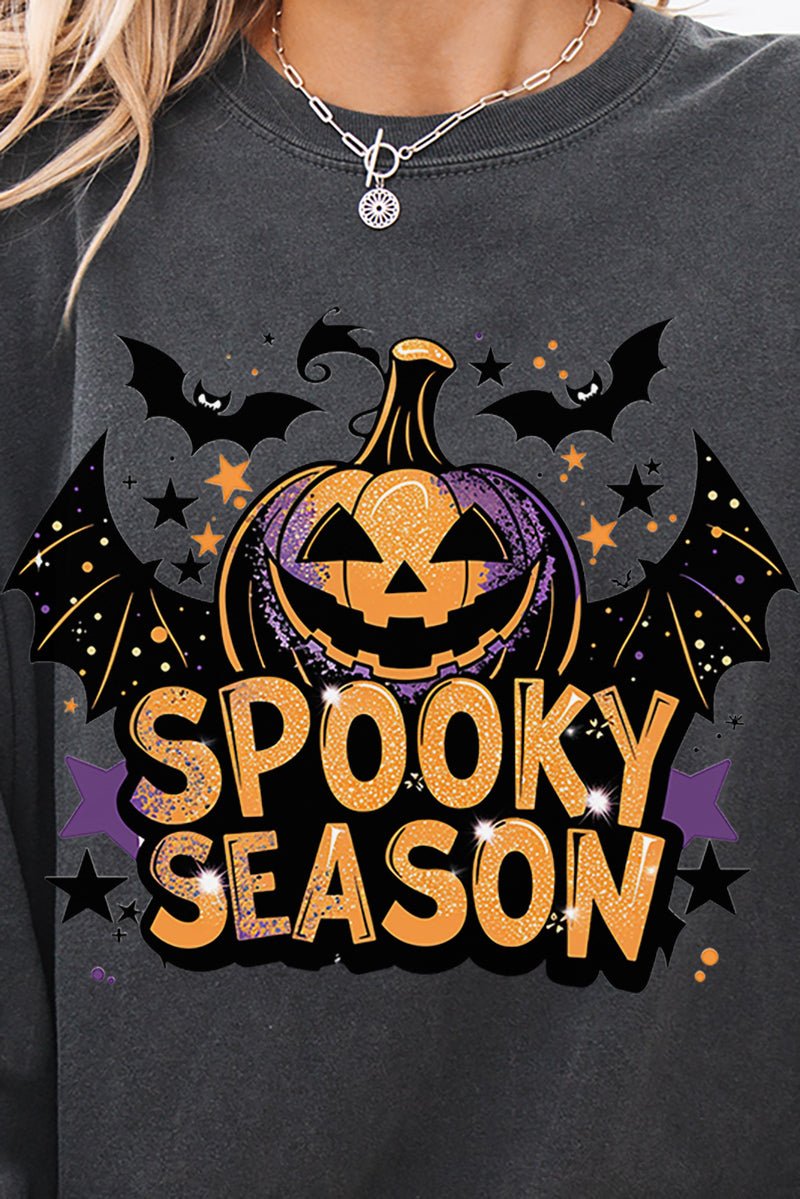 Pumpkin Spooky Season Comfort Colors Heavyweight Long T-Shirt - Wholesale Accessory Market