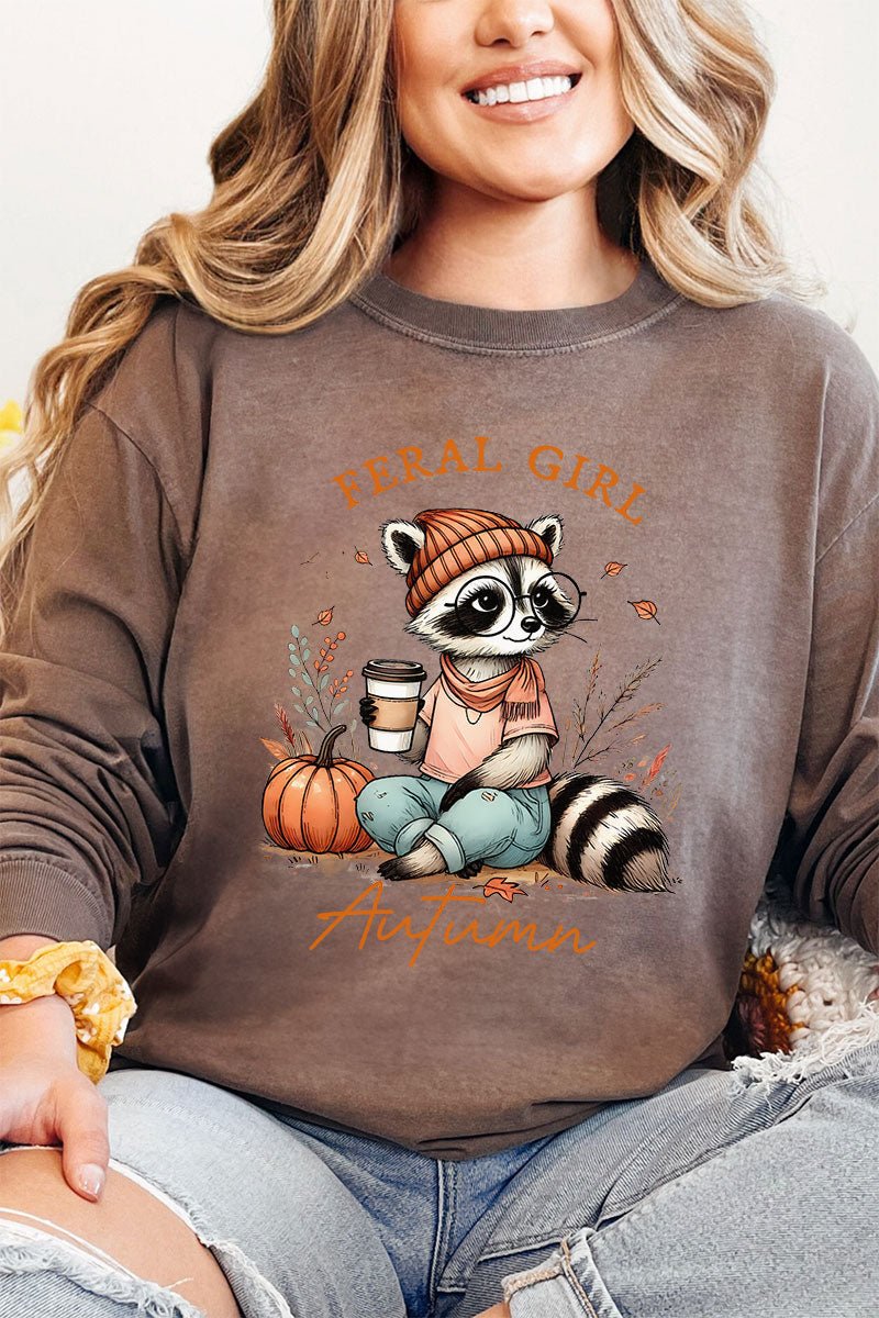 Feral Girl Autumn Comfort Colors Heavyweight Long Sleeve T-Shirt - Wholesale Accessory Market