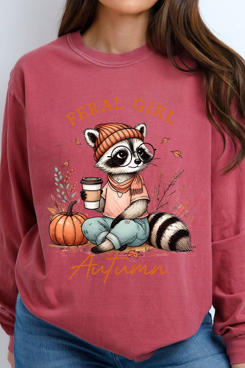 Feral Girl Autumn Comfort Colors Heavyweight Long Sleeve T-Shirt - Wholesale Accessory Market