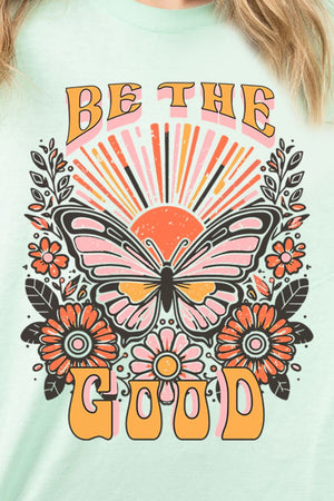 Butterfly Be The Good Combed Cotton T-Shirt - Wholesale Accessory Market