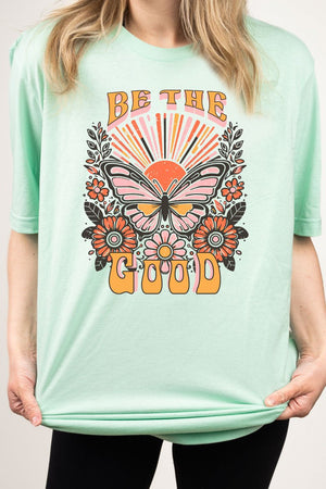 Butterfly Be The Good Combed Cotton T-Shirt - Wholesale Accessory Market