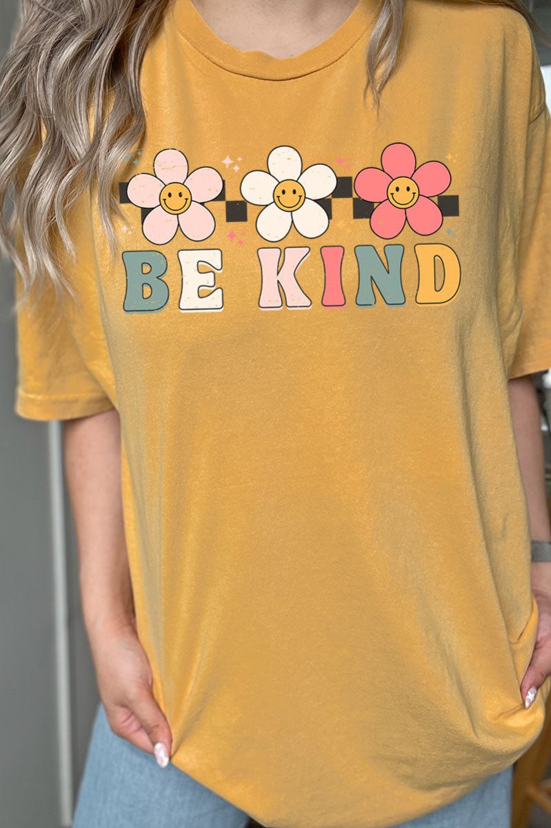 Daisy Be Kind Combed Cotton T-Shirt - Wholesale Accessory Market