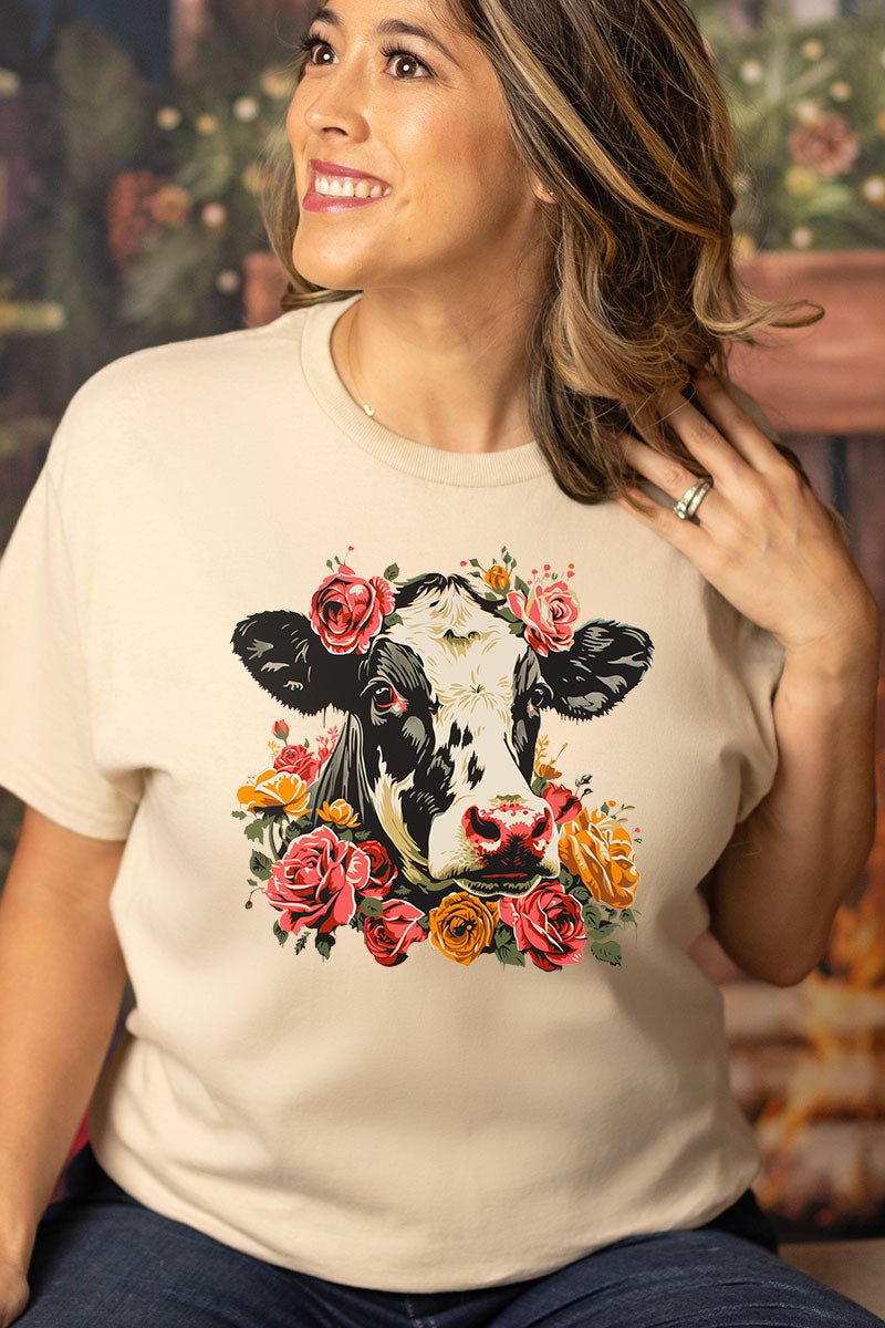 Blossom The Cow Combed Cotton T-Shirt - Wholesale Accessory Market