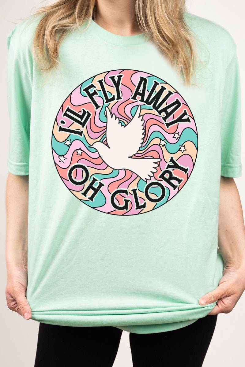 I'll Fly Away Oh Glory Combed Cotton T-Shirt - Wholesale Accessory Market