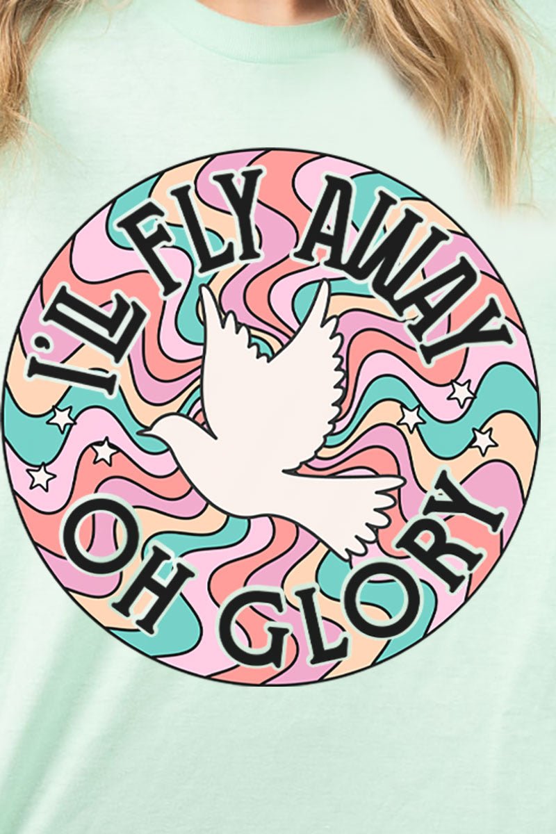 I'll Fly Away Oh Glory Combed Cotton T-Shirt - Wholesale Accessory Market