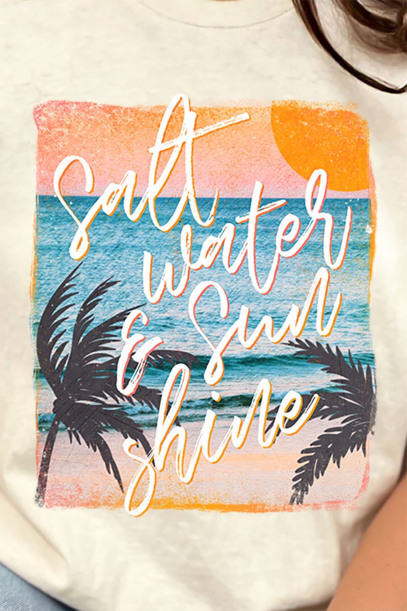 Salt Water And Sunshine Combed Cotton T-Shirt - Wholesale Accessory Market