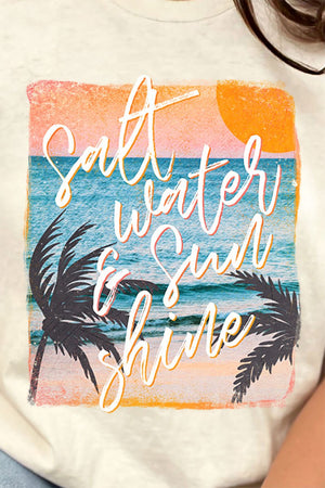 Salt Water And Sunshine Combed Cotton T-Shirt - Wholesale Accessory Market