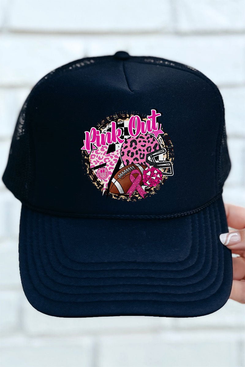 Pink Out Leopard Foam Front Mesh Trucker Cap - Wholesale Accessory Market