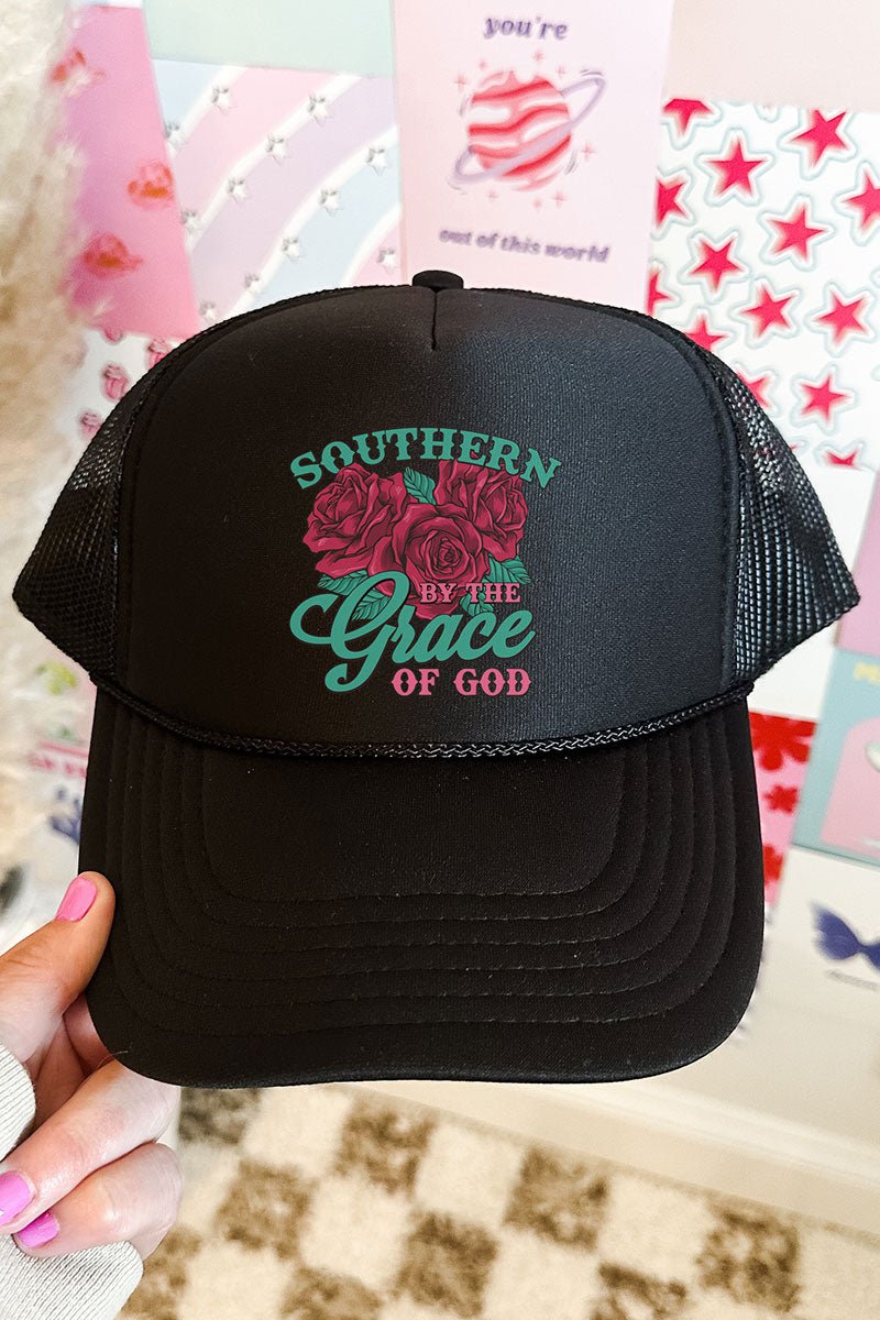 Southern By The Grace Of God Foam Front Mesh Trucker Cap - Wholesale Accessory Market