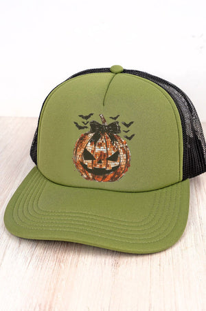 Disco Jack - O - Lantern Foam Front Mesh Trucker Cap - Wholesale Accessory Market