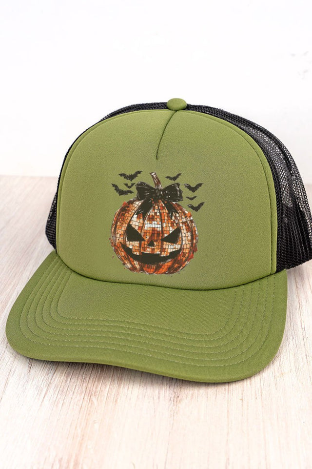 Disco Jack - O - Lantern Foam Front Mesh Trucker Cap - Wholesale Accessory Market