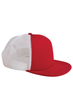 Faux Patch Red Cheer Mom Transfer Foam Front Mesh Trucker Cap - Wholesale Accessory Market