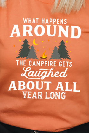 What Happens Around The Campfire Softstyle Adult T-Shirt - Wholesale Accessory Market