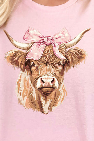 Highland Cow Bows Softstyle Adult T-Shirt - Wholesale Accessory Market