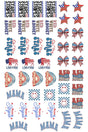 22 x 36 Patriotic Version 3 Pre-Made Hat Gang Sheet - Wholesale Accessory Market