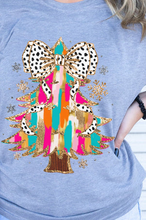 Glitzy Christmas Tree Adult Soft - Tek Blend Long Sleeve Tee - Wholesale Accessory Market