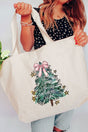 Christmas Tree Let Us Adore Him Canvas Jumbo Tote - Wholesale Accessory Market