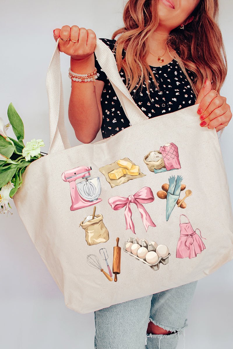 Knead The Love Canvas Jumbo Tote - Wholesale Accessory Market