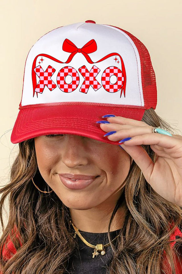 Bow And Kisses Foam Mesh Back Trucker Cap - Wholesale Accessory Market