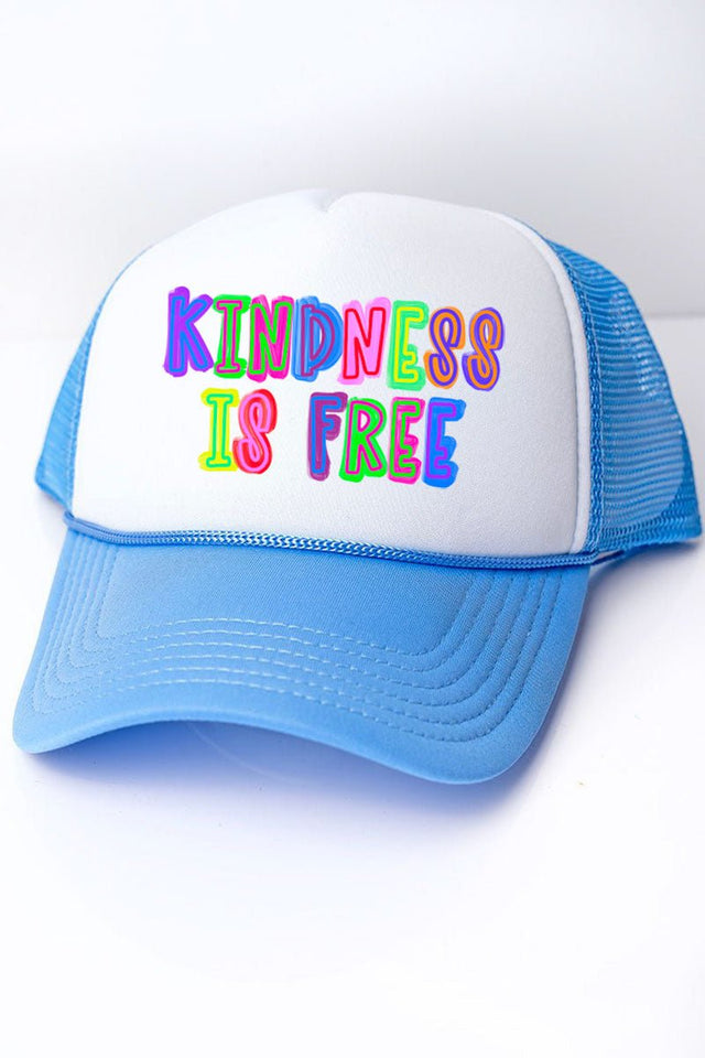 Neon Kindness Is Free Foam Mesh Back Trucker Cap - Wholesale Accessory Market