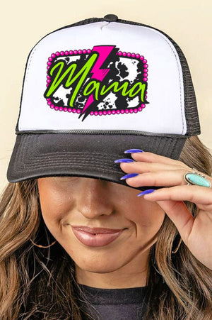 Pink Mama Lightning Foam Mesh Back Trucker Cap - Wholesale Accessory Market