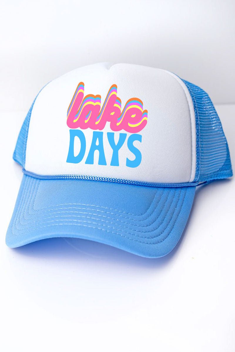 Retro Lake Days Foam Mesh Back Trucker Cap - Wholesale Accessory Market