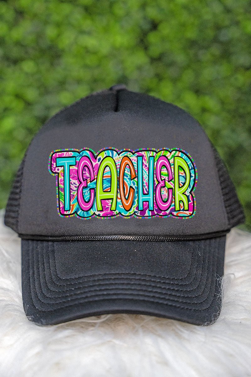 Tie Dye Teacher Foam Mesh Back Trucker Cap - Wholesale Accessory Market