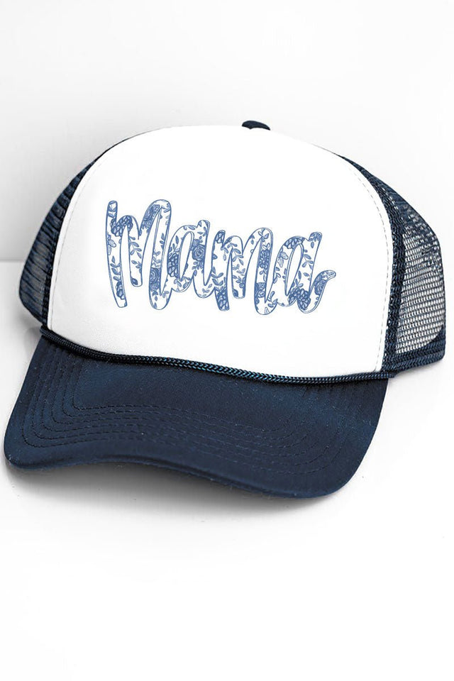 Willow Script Mama Foam Mesh Back Trucker Cap - Wholesale Accessory Market