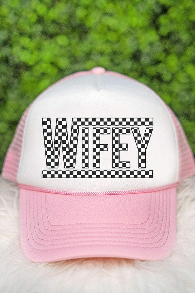 Check It Out Wifey Foam Mesh Back Trucker Cap - Wholesale Accessory Market