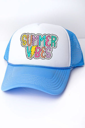 Dalmatian Dots Summer Vibes Foam Mesh Back Trucker Cap - Wholesale Accessory Market