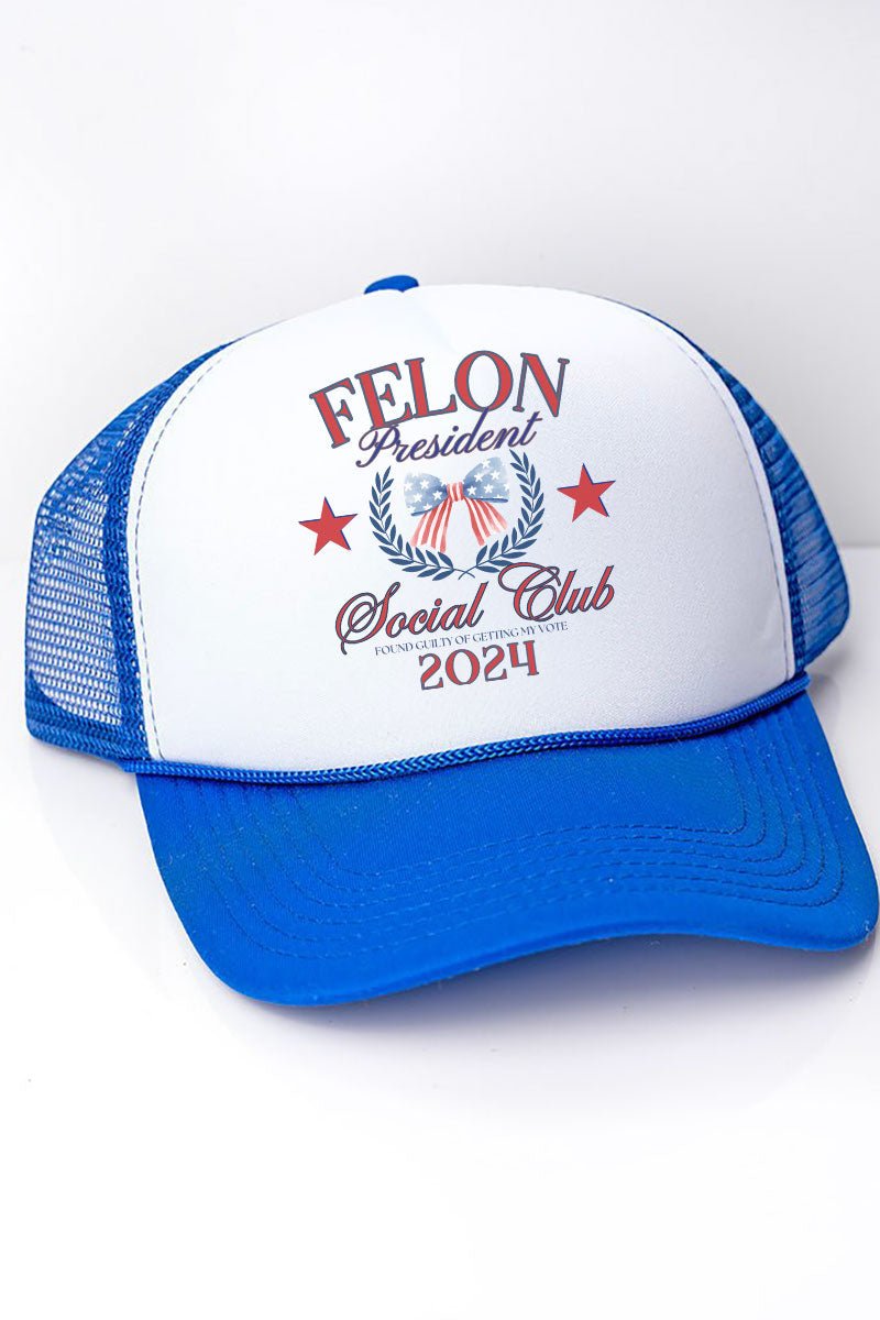 Felon President Social Club Foam Mesh Back Trucker Cap - Wholesale Accessory Market