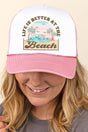 Life Is Better At The Beach Foam Mesh Back Trucker Cap - Wholesale Accessory Market