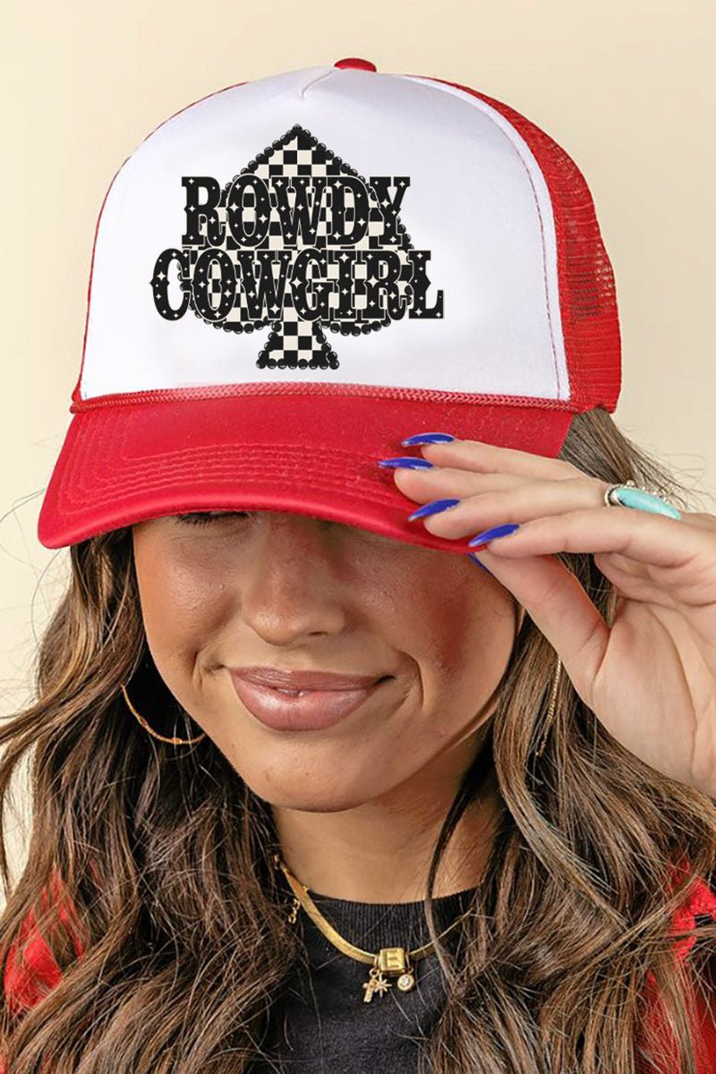 Rowdy Cowgirl Foam Mesh Back Trucker Cap - Wholesale Accessory Market