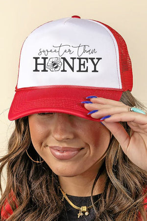 Sweeter Than Honey Foam Mesh Back Trucker Cap - Wholesale Accessory Market