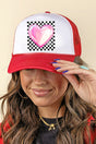 Bubble Heart Retro Foam Mesh Back Trucker Cap - Wholesale Accessory Market