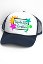 Faux Patch Tequila, Lime, And Sunshine Transfer Foam Mesh Back Trucker Cap - Wholesale Accessory Market