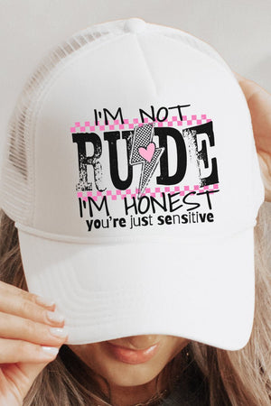 Honesty Overload Foam Mesh Back Trucker Cap - Wholesale Accessory Market