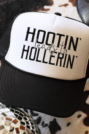 Hootin' Leads To Hollerin' Foam Mesh Back Trucker Cap - Wholesale Accessory Market