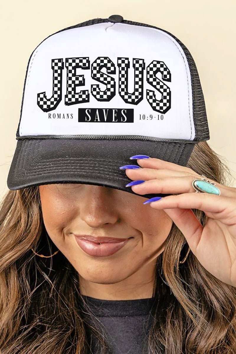 Jesus Saves Foam Mesh Back Trucker Cap - Wholesale Accessory Market