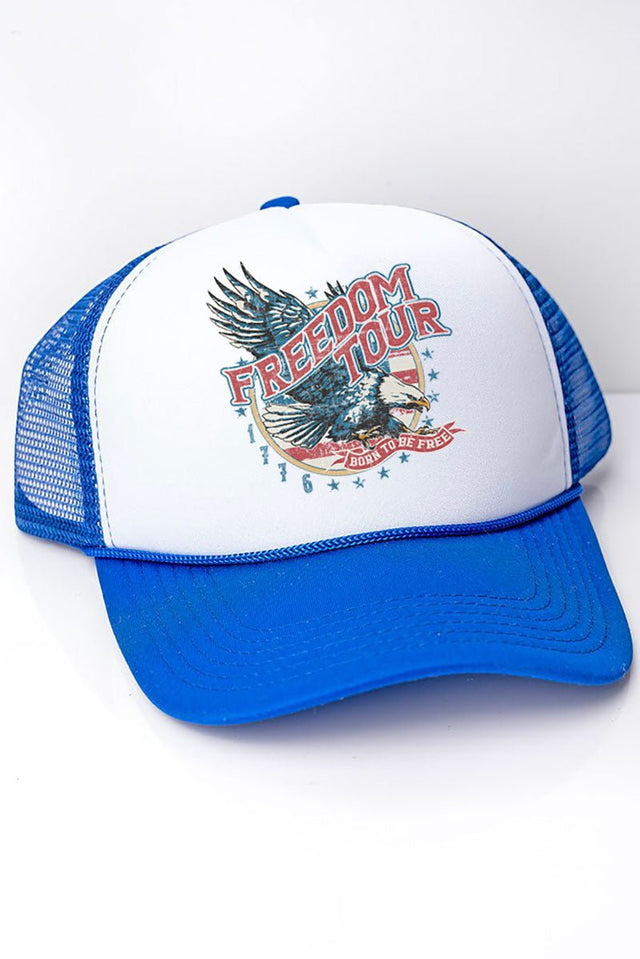 Vintage Freedom Tour Foam Mesh Back Trucker Cap - Wholesale Accessory Market