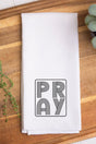 Black Retro Style Pray Waffle Kitchen Towel - Wholesale Accessory Market